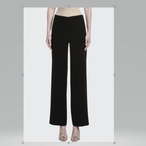 Giorgio Armani upscale black wool wide leg ankle pants sz 6